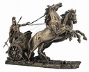 Buy Verones 14.5" Achilles On Two Horse Chariot Sculpture Online at ...