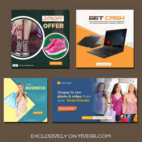 Creative Facebook Banner Ads Design On Behance Banner Ads Banner