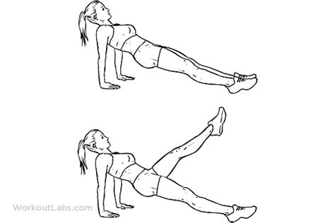 Reverse Plank Kicks Planks Workoutlabs Exercise Guide