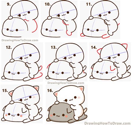 How To Draw Kawaii Cat Step By Step Kawaii Cat Drawing Easy Doodles