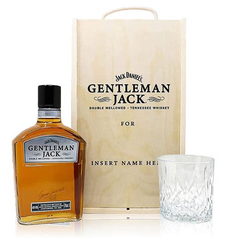 Personalised Gentleman Jack Whisky T Set With Glass 70cl