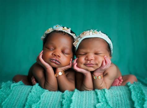 Black Twin Girls Newborn Twin Photography Worlds Cutest Baby