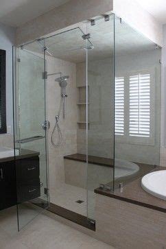 You should never install a vent or air conditioning machine in your shower because it diffuses the vapors. Custom steam shower with a sitting bench, Caesar stone top ...