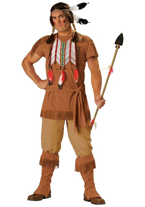 Mens Native American Brave Costume Adult Indian Warrior Costume