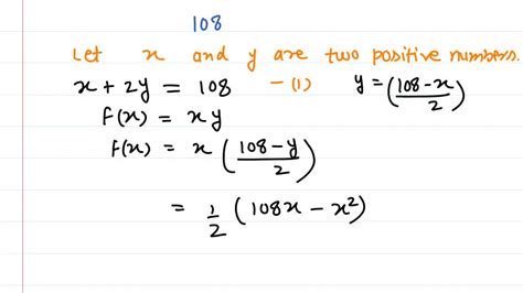 Solved Find Two Positive Numbers That Satisfy The Given Requirements
