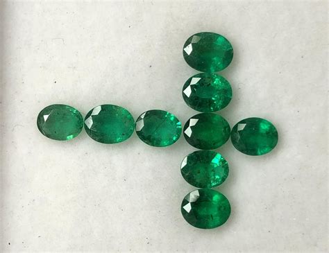 Certified 5x4mm Natural Emerald Faceted Oval Gemstone Loose Etsy Uk