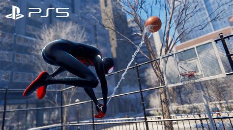 Basketball In Spider Man Miles Morales Ps5 Youtube