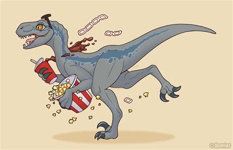 Raptor Runnin By Oomles Blue Jurassic World Jurassic Park World