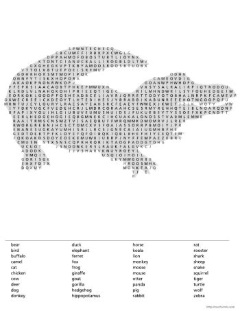 Very hard printable word search puzzles difficult. Shaped Word Search: Animals | Word games, Brain teasers ...