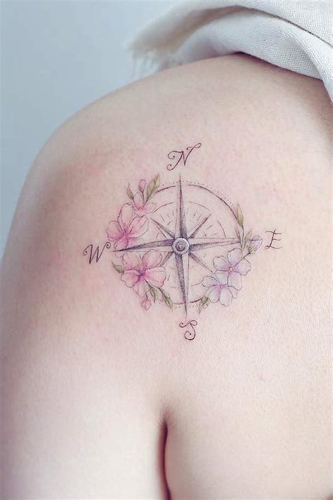 Feminine Compass Tattoos