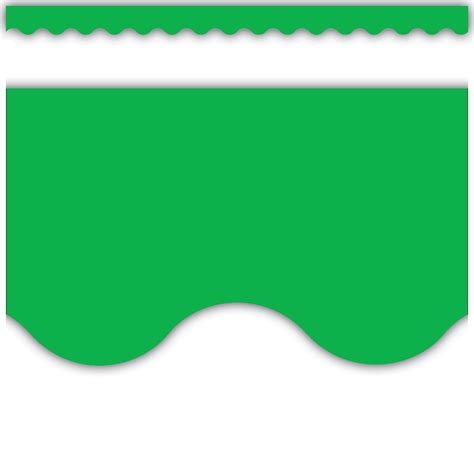 Green Scalloped Border Trim Use This Colorful Border Trim To Liven Up
