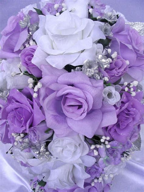 purple wedding bouquets silk flower bouquets prom flowers bridesmaid flowers bride bouquets