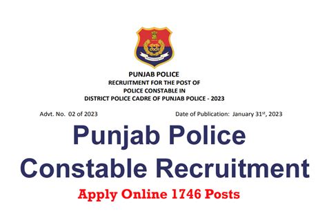 Punjab Police Jobs 2023 Archives All Jobs For You
