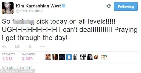 Kim Kardashian Tweets About Crippling Morning Sickness Morning