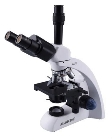 Almicro With Battery Backup Axl Research Trinocular Microscope For