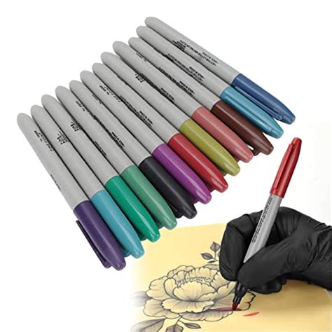 Tattoo Marking Pen 12 Colors Temporary Tattoo Markers For