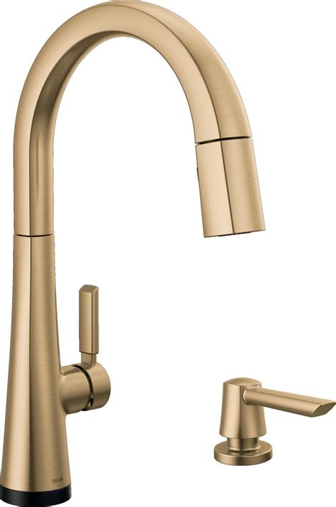 Delta Faucet Monrovia Gold Kitchen Faucet Touch Touch Kitchen Faucets With Pull Down Sprayer