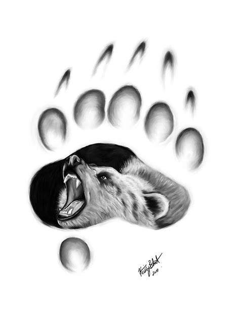 Bear Paw Digital Art By Kristy Blunt