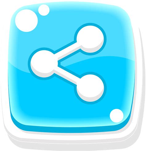Rounded Blue Share Button Icon Free Download Transparent Png Creazilla