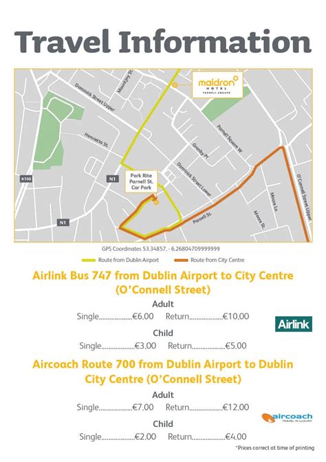 Dublin Airport Map Terminal 1 Bus Stop
