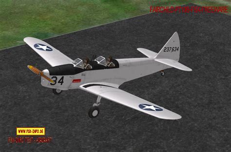Fairchild Pt19bflugzeug Für Das Usaaf Piloten Trainingals Fsx Freeware