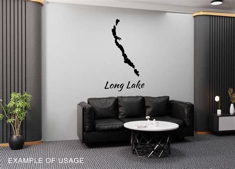Long Lake Maine Map Svg Map Vector File Instant Download Etsy