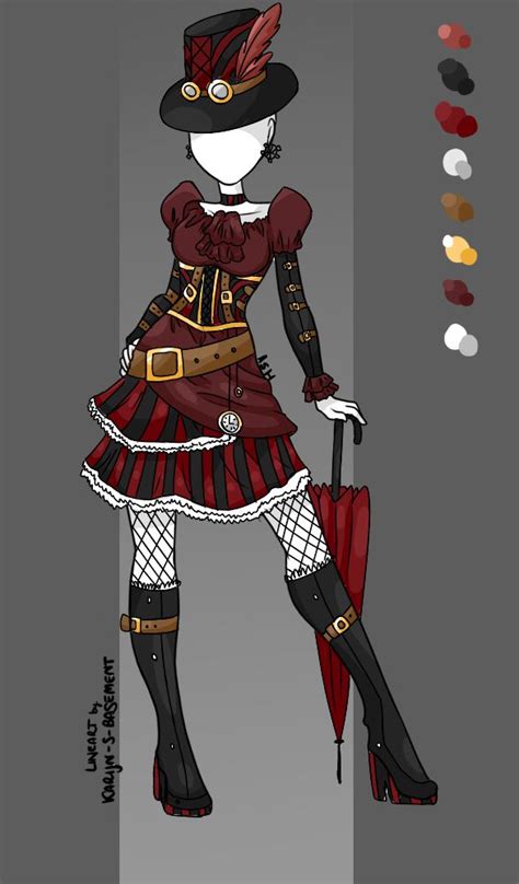 Steampunk Outfit Adoptable Ota Closed By Grimmadopts