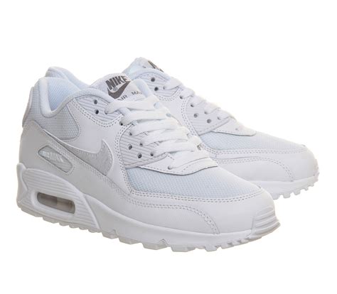 Nike Air Max 90 Gs White Mono Leather Mesh Unisex