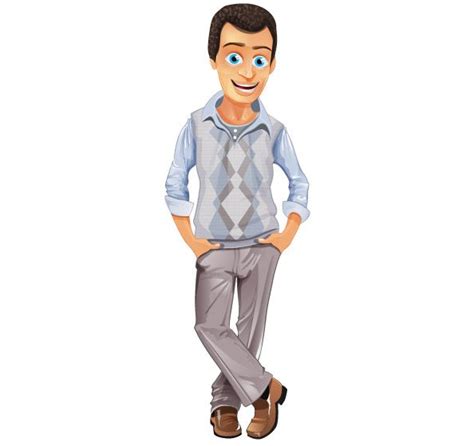 Casual Dressed Vector Character Vector Characters Dress Vector