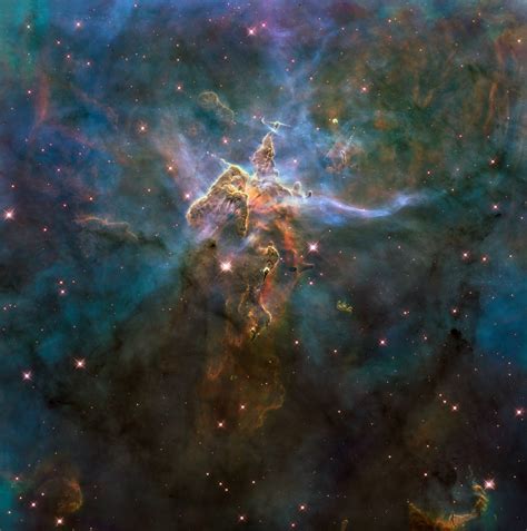Nasa Svs Mystic Mountain Pillars In The Carina Nebula From Hubble