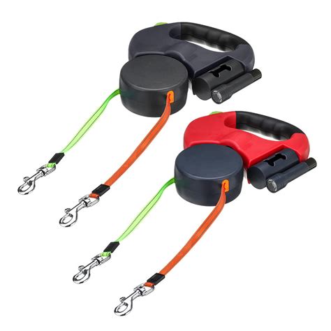 3m Walk Two Dog Pet Automatic Retractable Dog Traction Rope With Led