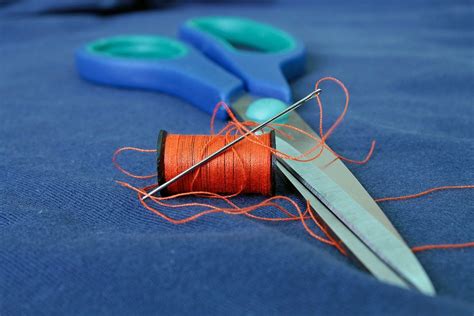 Free Photo Sewing Line Scissors Needle Free Image On Pixabay