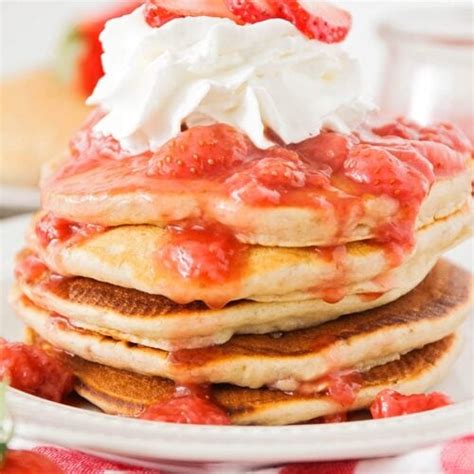 Strawberry Pancakes With Homemade Strawberry Sauce Lil Luna