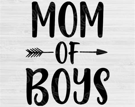 Mom Of Boys Svg Png Dxf Boy Mom Svg Mothers Day Svg File For Etsy