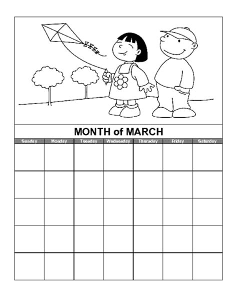 March Calendar Template Education World