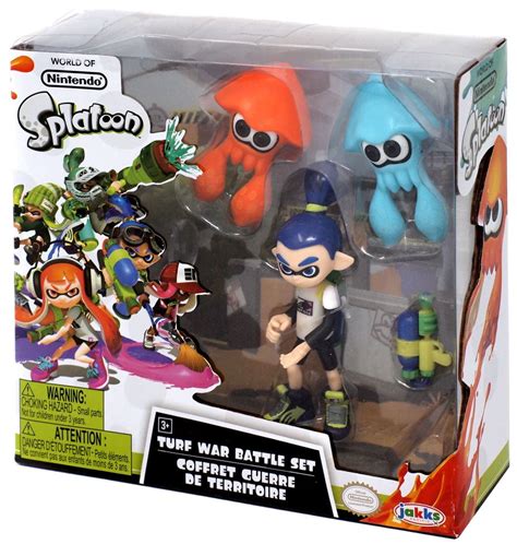 Nintendo Splatoon Turf War Battle Set Blue Inkling Boy Orange Squid
