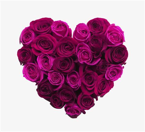 A Heart Shaped Arrangement Of Purple Roses