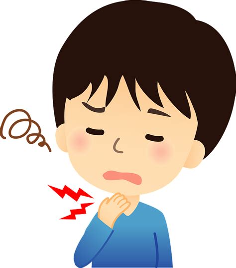 Sore Throat Cold Sick Clipart 喉 が 痛い イラスト Png Download Full Size