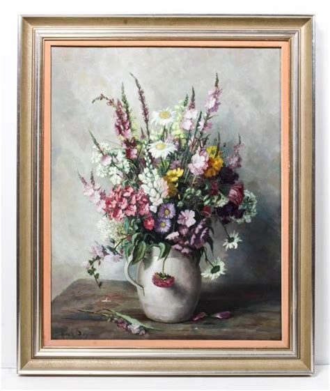 Henk Bos Still Life With Flowers Mutualart