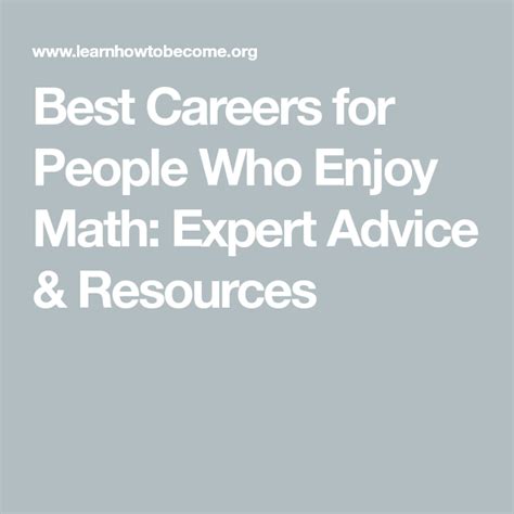 Best Careers For People Who Enjoy Math Expert Advice Resources