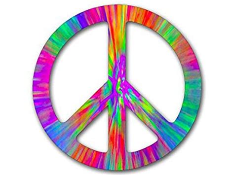 Tie Dye Peace Sign Symbol Sticker Dyed Vinyl Decal Etsy