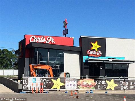 a peek inside australia s first carl s jr burger store on its grand opening daily mail online