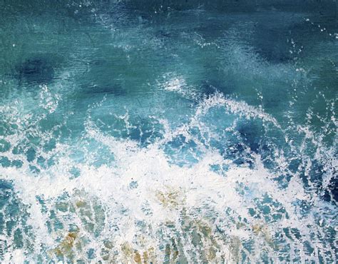 Original Oil Painting On Canvas Abstract Ocean Painting By Liliya