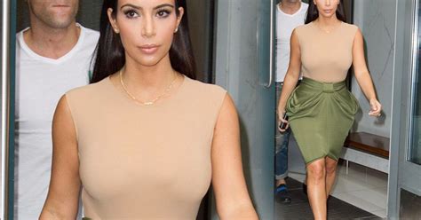 kim kardashian goes ‘nude in new york after revealing weight loss goals mirror online