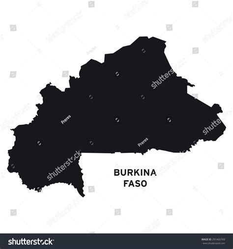 Burkina Faso Map Vector Stock Vector Royalty Free 291466769