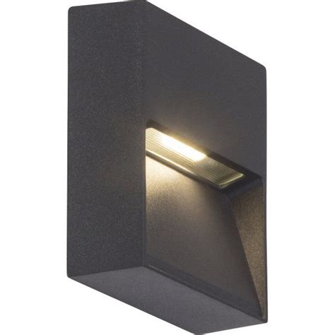 Applique Extérieure Led Intégrée 180 Lm Anthracite Front Carrée