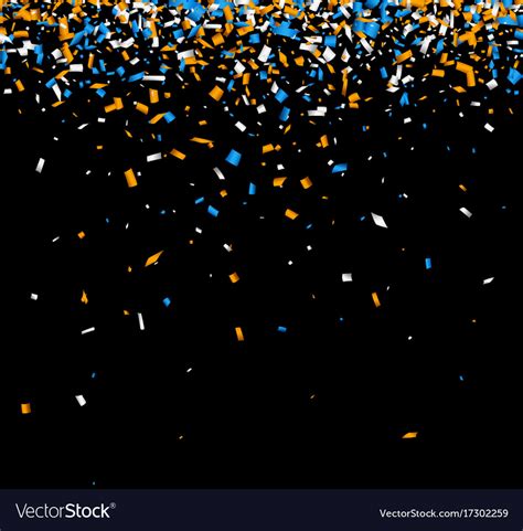 Black Background With Colorful Confetti Royalty Free Vector