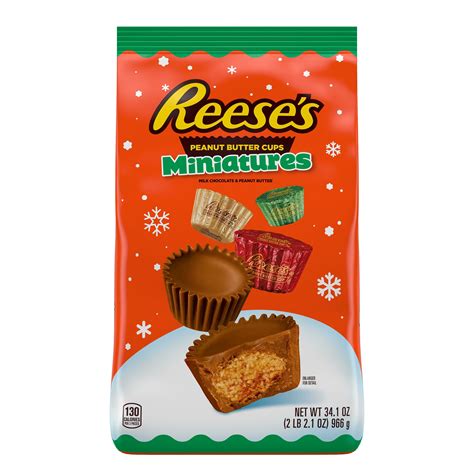 reese s miniatures milk chocolate and peanut butter holiday cups shop candy at h e b