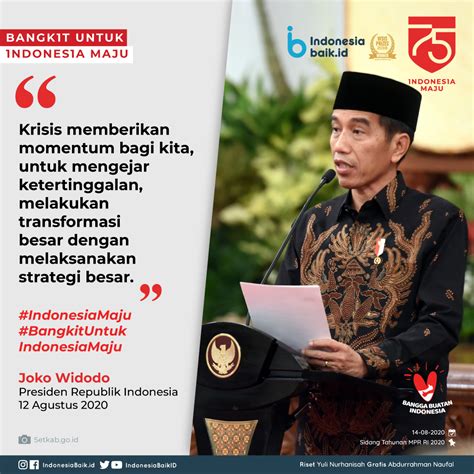 Dalam sistem komputer, sebuah algoritme pada dasarnya adalah instansi dari logika ditulis dalam perangkat lunak oleh pengembang perangkat lunak supaya efektif untuk komputer yang ditargetkan untuk mesin tertentu untuk menghasilkan keluaran dari masukan yang diberikan (kemungkinan nul). Quotes Joko Widodo | Indonesia Baik