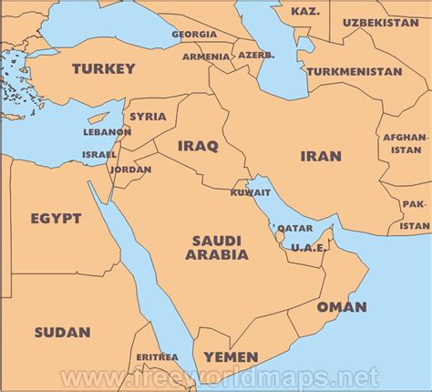 Free Middle East Maps By